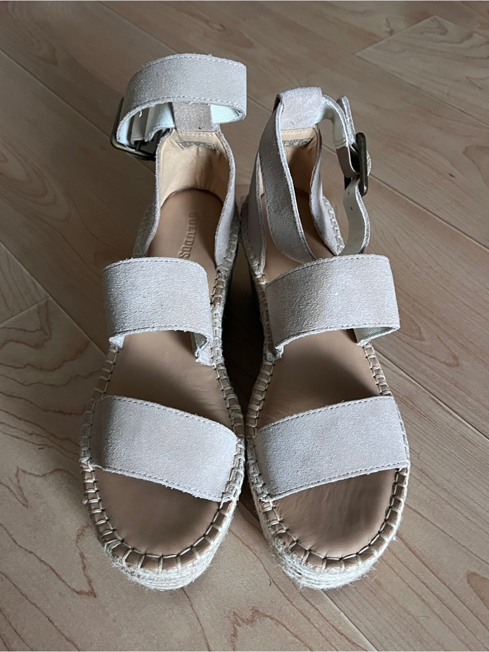 Soludos Palma Platform Suede Espadrille Wedge Sandals with Ankle Strap NIB - Picture 3 of 8
